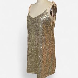Gold Sequin Dress